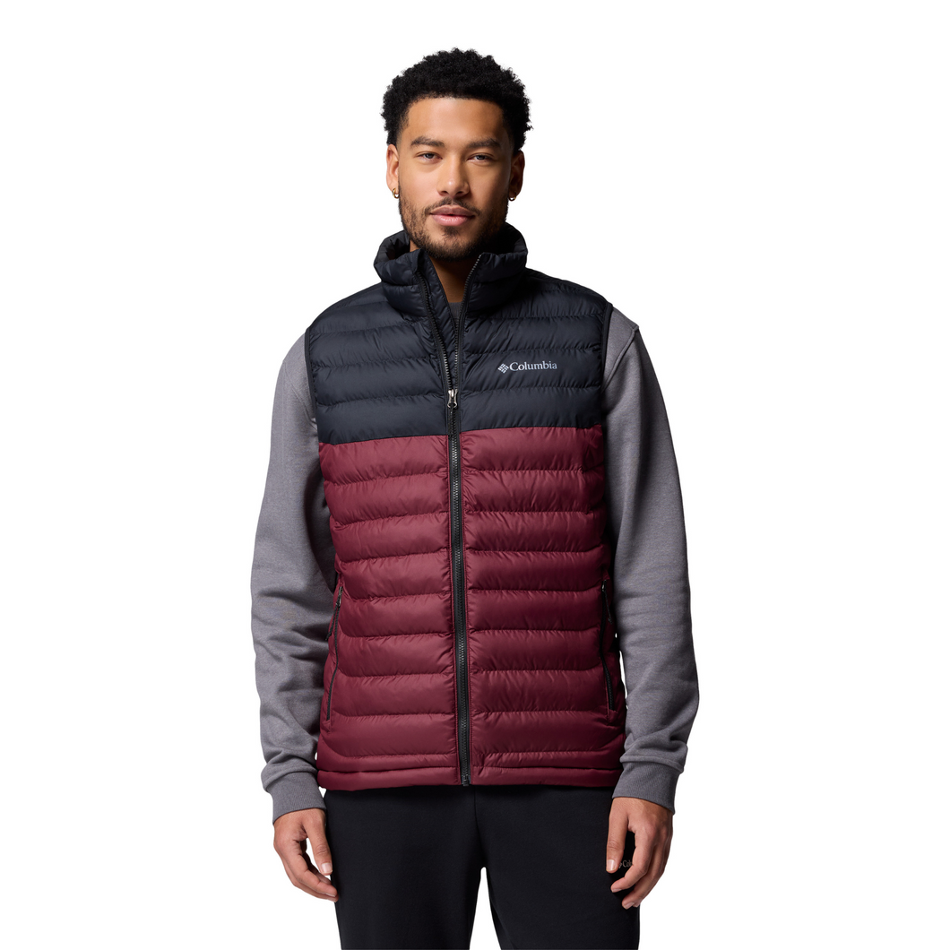 Columbia Men's Powder Lite II Insulated Vest (Rich Wine/Black)