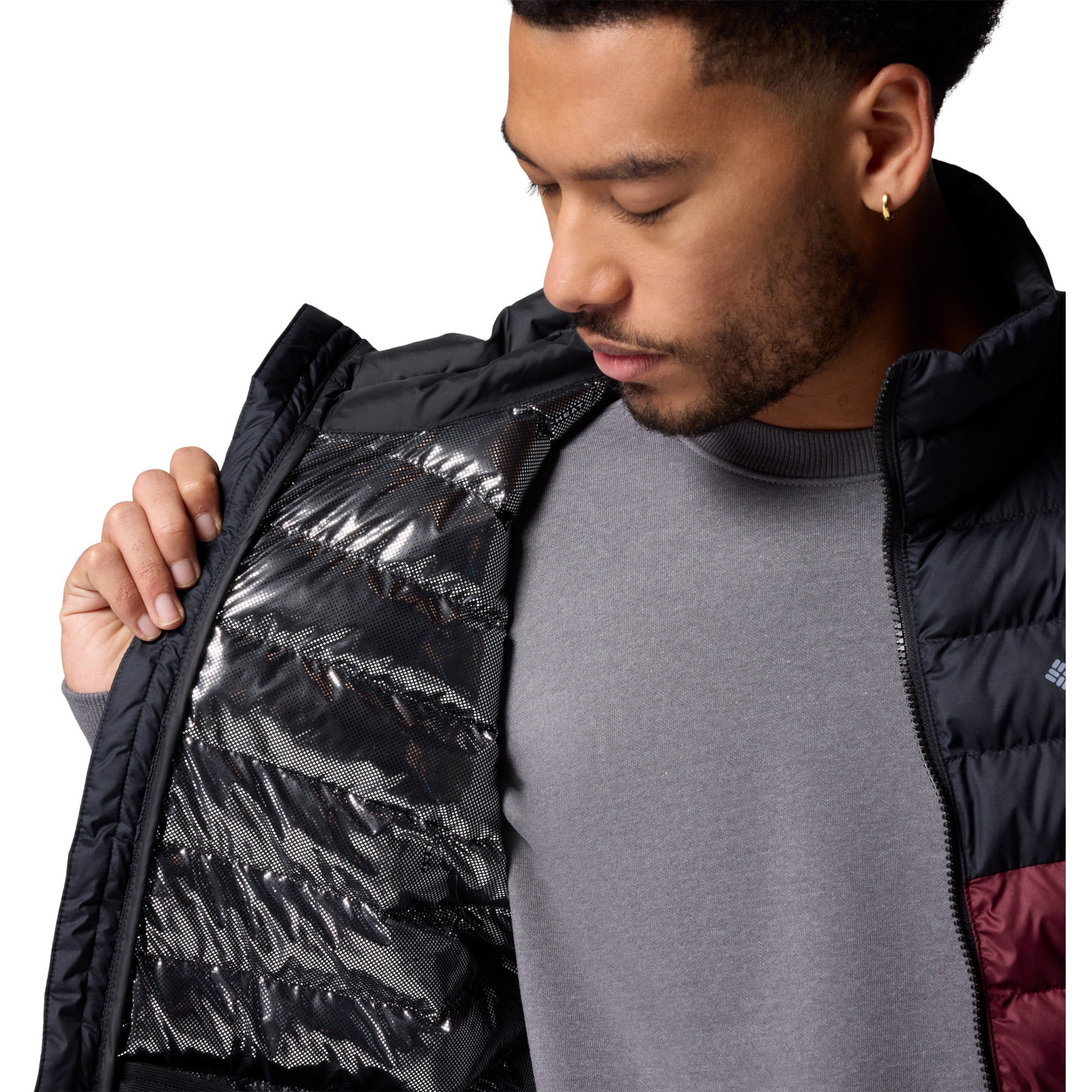 Columbia Men's Powder Lite II Insulated Vest (Rich Wine/Black)