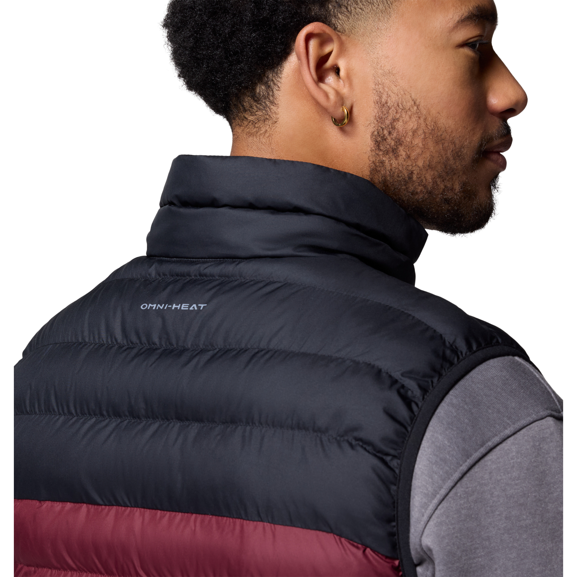 Columbia Men's Powder Lite II Insulated Vest (Rich Wine/Black)