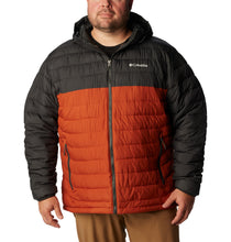 Load image into Gallery viewer, Columbia Men&#39;s Powder Lite Omni-Heat Hooded Insulated Jacket (Warp Red/Shark)
