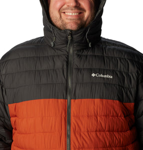 Columbia Men's Powder Lite Omni-Heat Hooded Insulated Jacket (Warp Red/Shark)