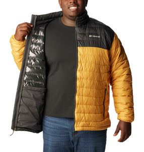Columbia Men's Powder Lite Omni-Heat Insulated Jacket (Raw Honey/Shark)
