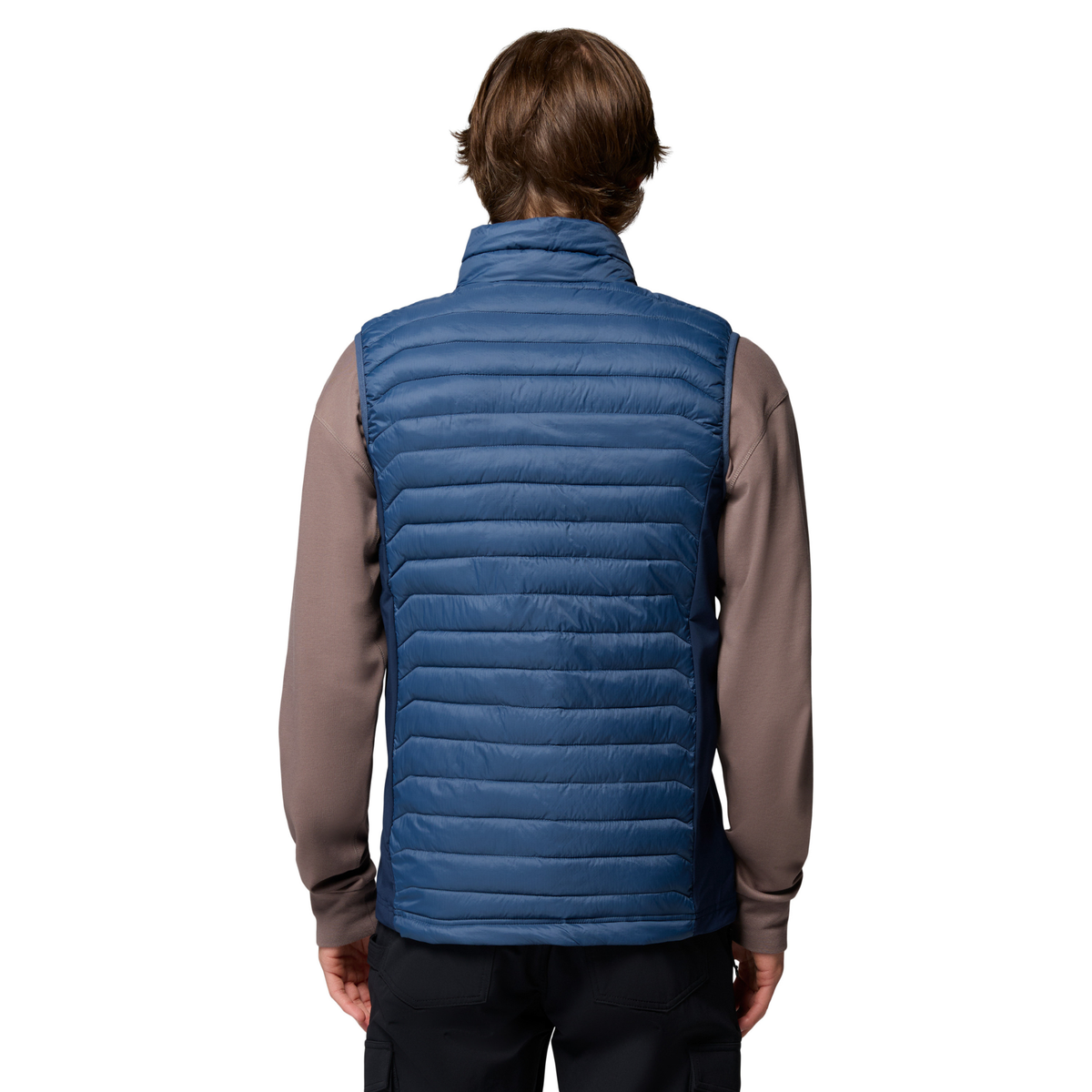 Columbia Men's Powder Pass Hybrid Puffer Body Warmer (Dark Mountain/Collegiate Navy)