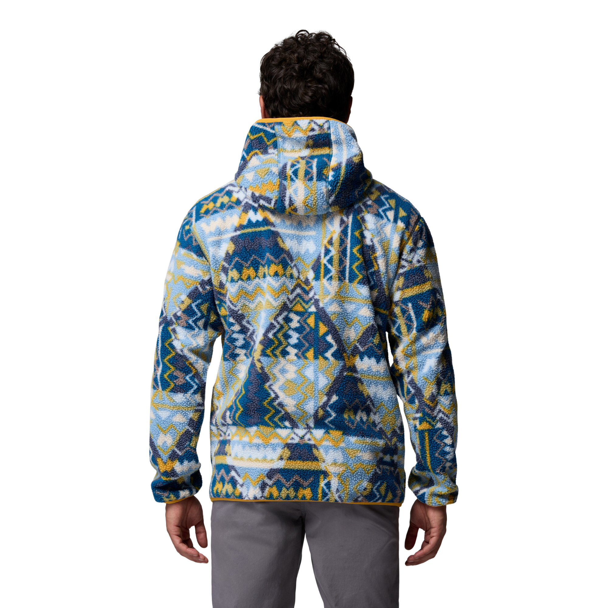 Columbia Men's Printed Helvetia II Hooded Fleece Hoody Phoenix Blue Geomix 443 2090881