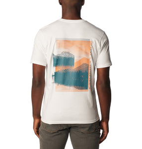 Columbia Men's Rapid Ridge II Back Graphic Tee (White/Tonal Treescape)