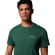 Load image into Gallery viewer, Columbia Men&#39;s Rapid Ridge II Organic Cotton Back Graphic Tee (Rain Forest/Amazing Heights)
