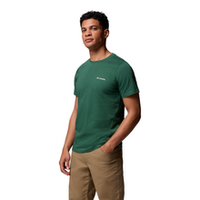 Load image into Gallery viewer, Columbia Men&#39;s Rapid Ridge II Organic Cotton Back Graphic Tee (Rain Forest/Amazing Heights)
