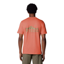 Load image into Gallery viewer, Columbia Men&#39;s Rapid Ridge II Organic Cotton Back Graphic Tee (Tuscan/Heavenly Horizons)
