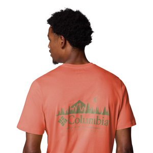 Columbia Men's Rapid Ridge II Organic Cotton Back Graphic Tee (Tuscan/Heavenly Horizons)