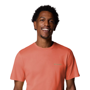 Columbia Men's Rapid Ridge II Organic Cotton Back Graphic Tee (Tuscan/Heavenly Horizons)