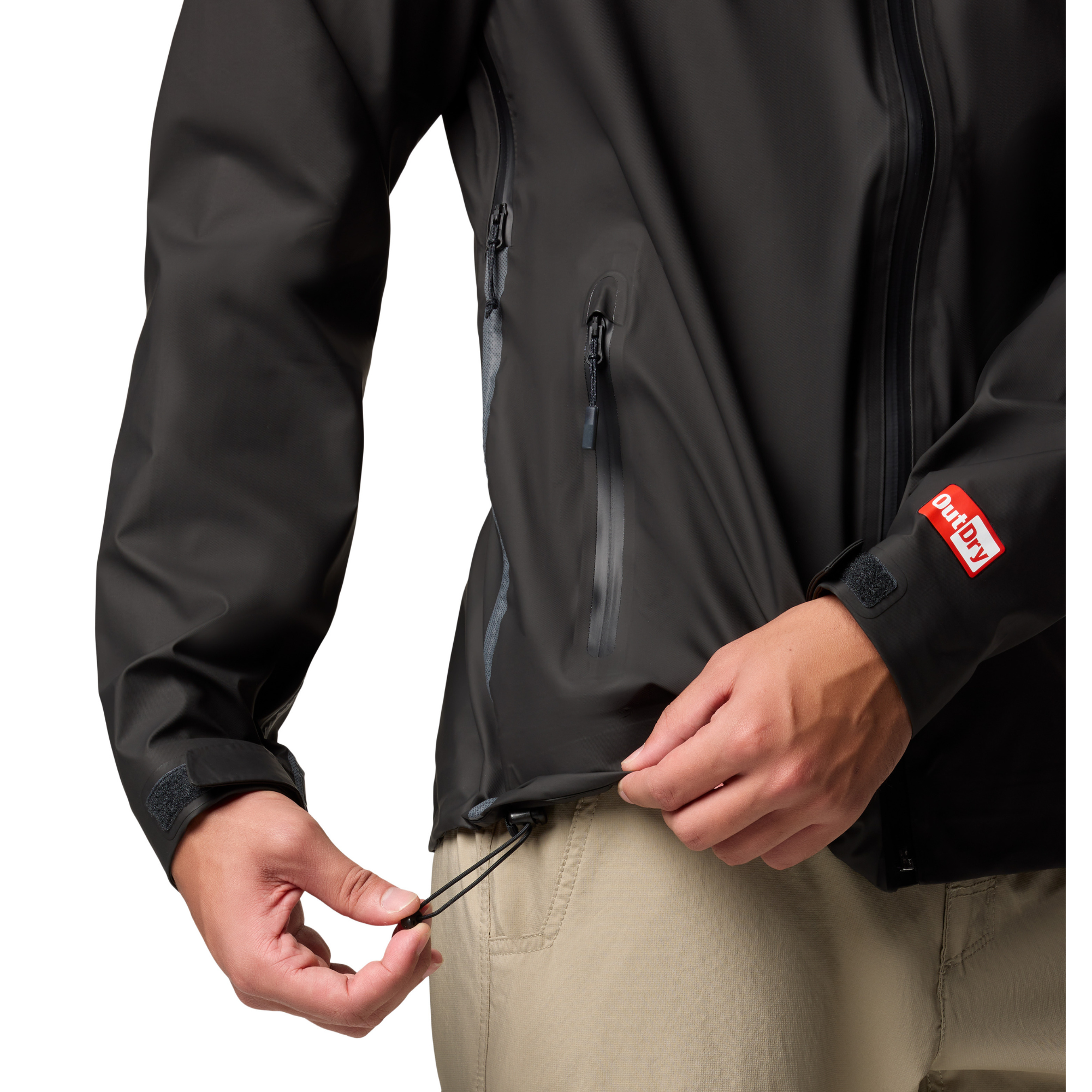 Columbia Men's Reign No Shine Outdry Extreme Waterproof Jacket (Black)