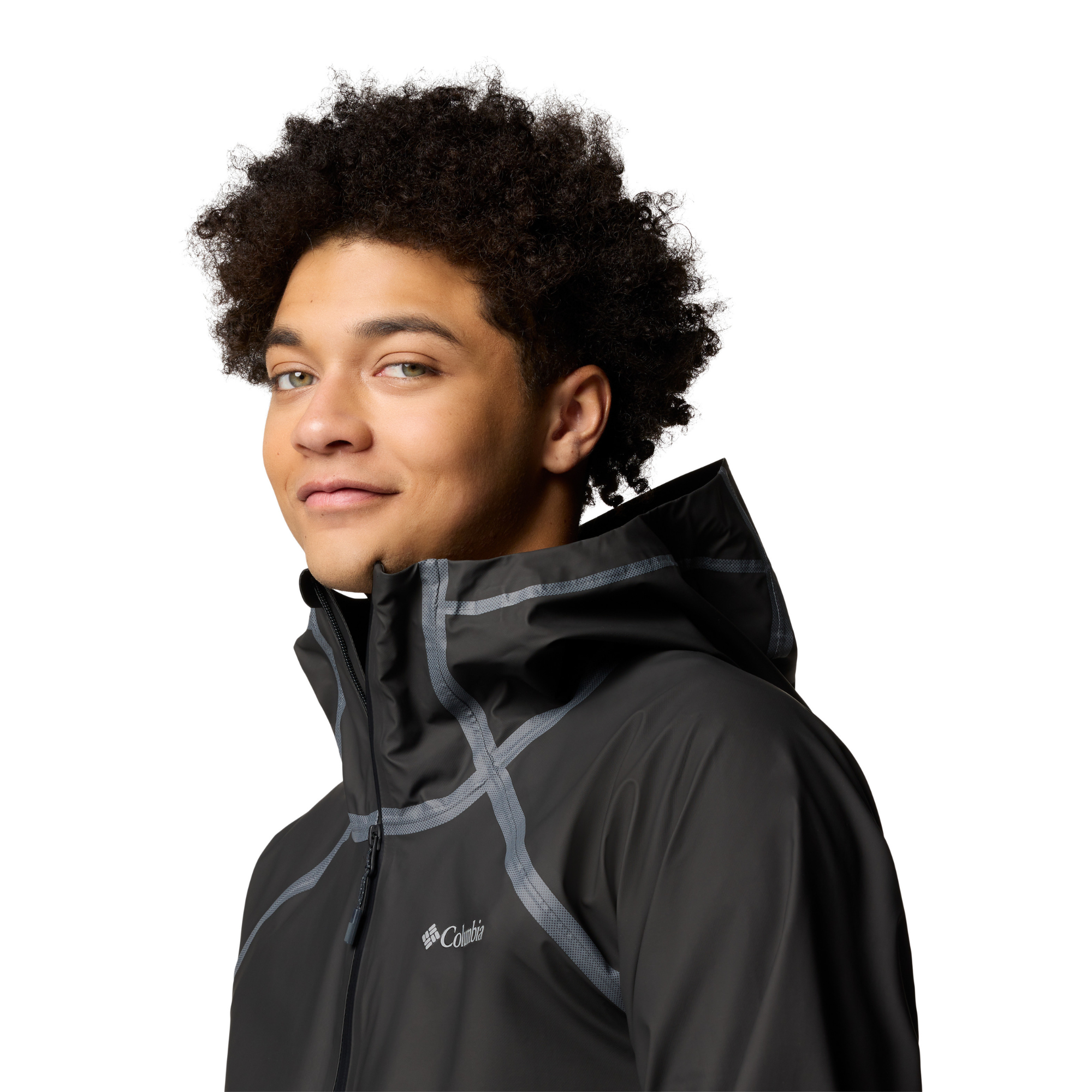 Columbia Men's Reign No Shine Outdry Extreme Waterproof Jacket (Black)
