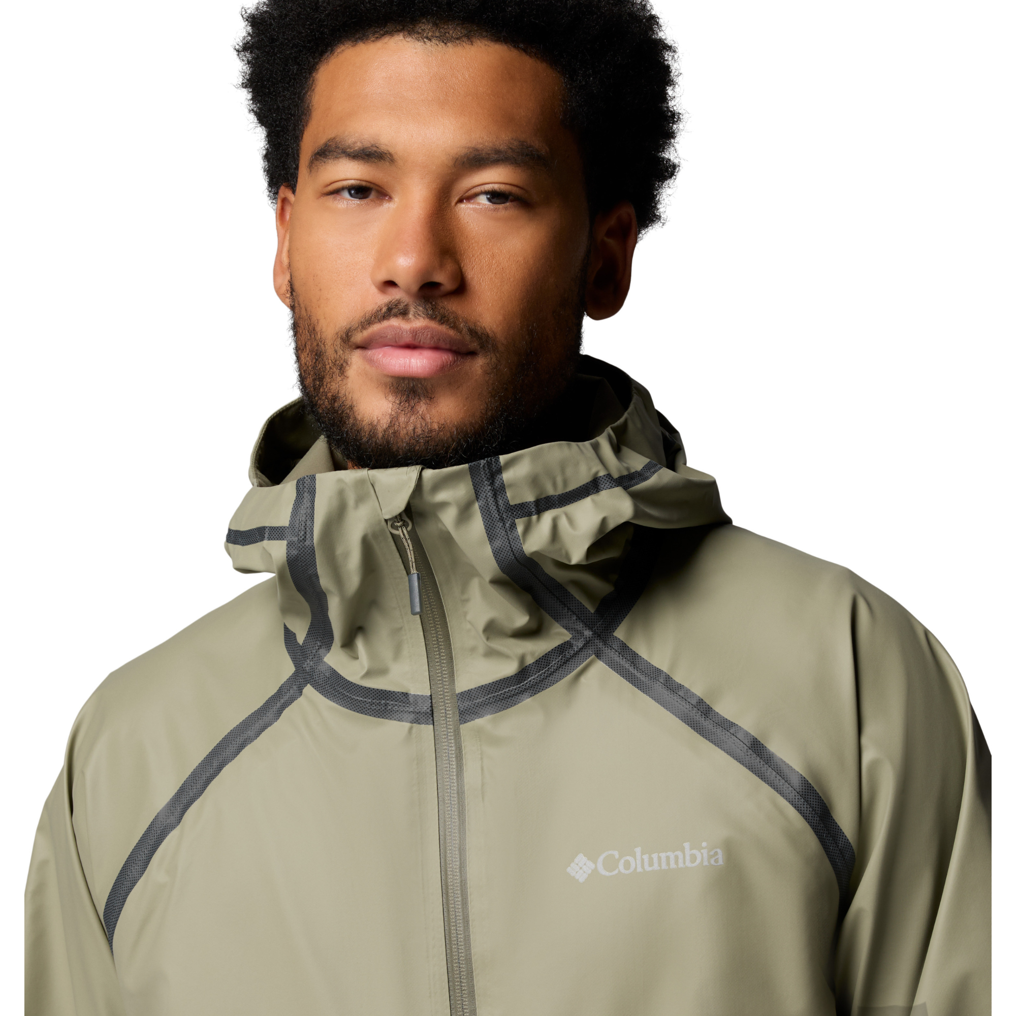 Columbia Men's Reign No Shine Outdry Extreme Waterproof Jacket (Stone Green)