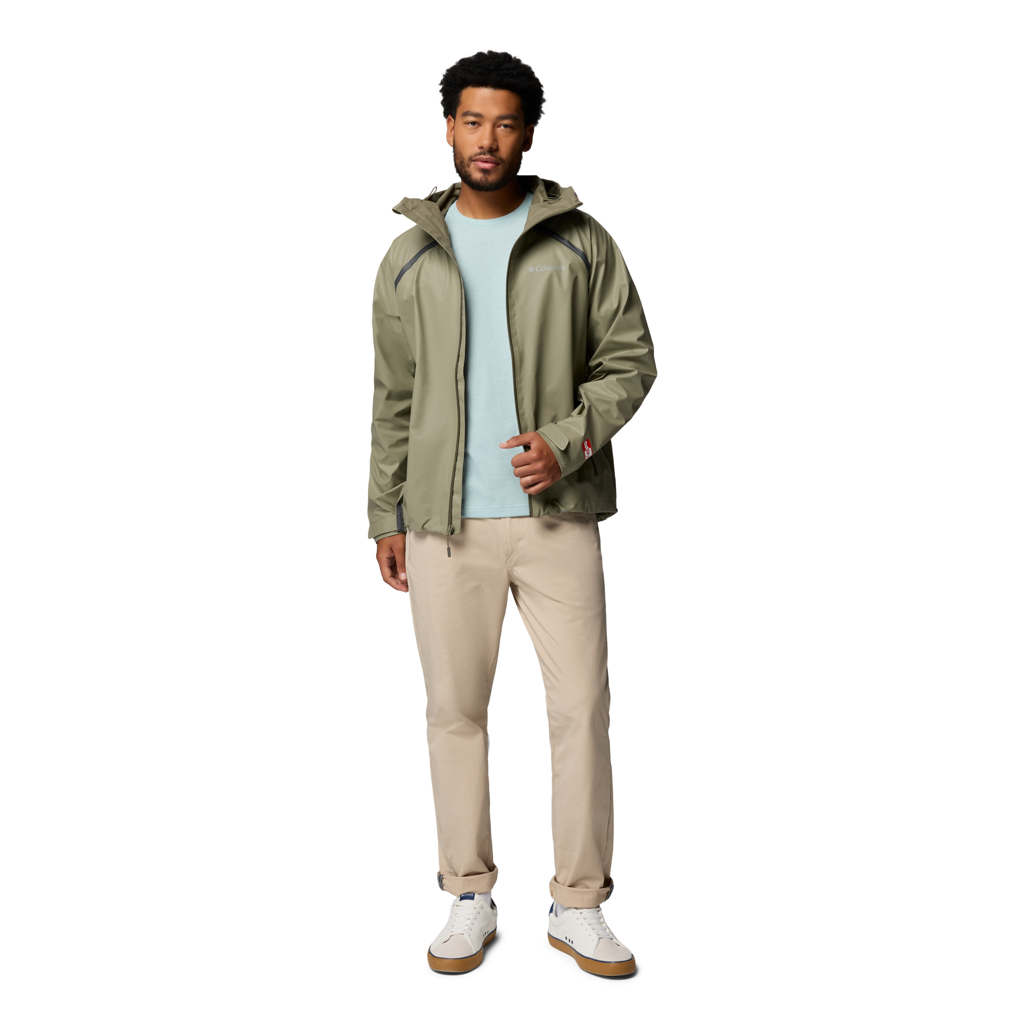 Columbia Men's Reign No Shine Outdry Extreme Waterproof Jacket (Stone Green)