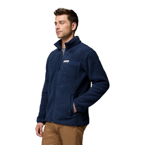 Columbia Men's Rugged Ridge High Pile Full Zip Fleece (Collegiate Navy)