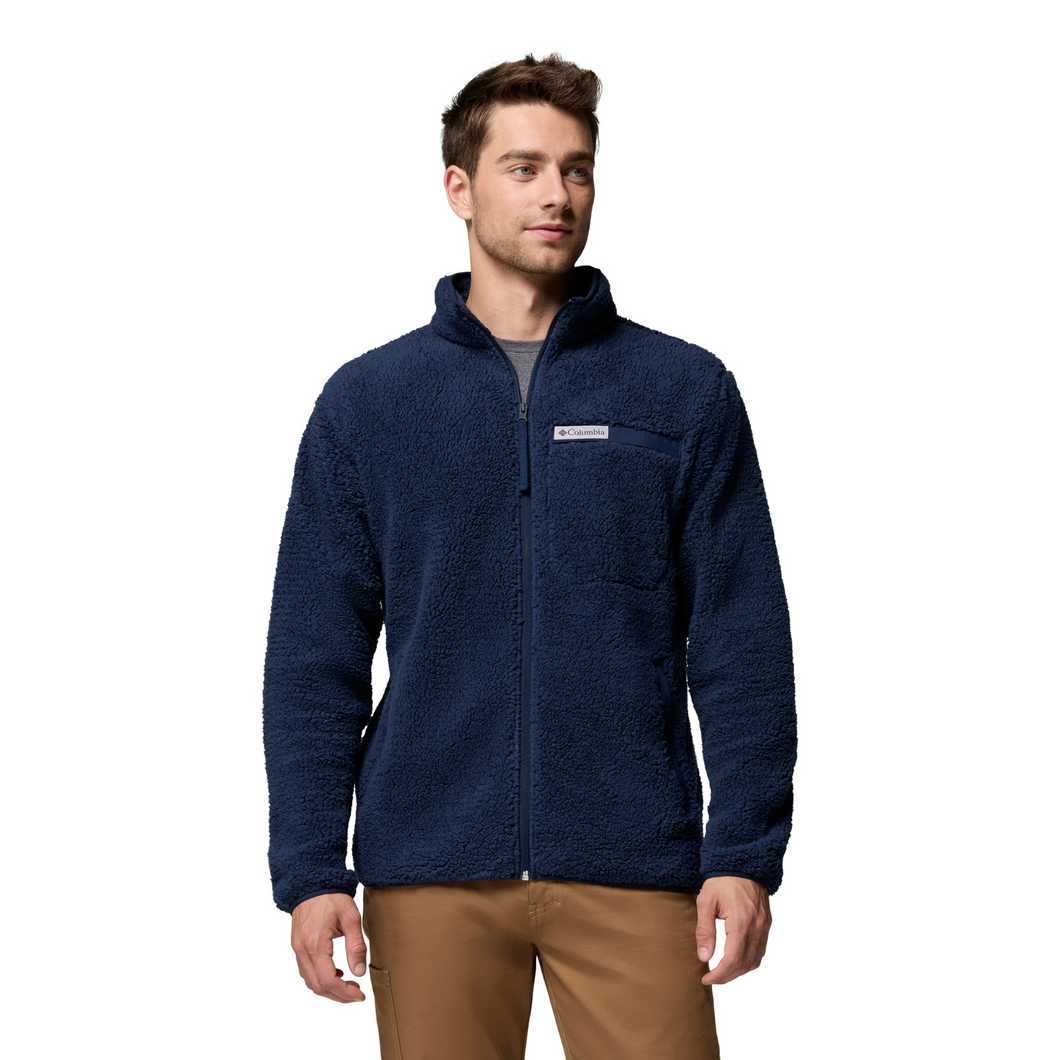 Columbia Men's Rugged Ridge High Pile Full Zip Fleece (Collegiate Navy)