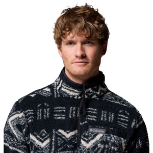 Columbia Men's Rugged Ridge High Pile Half Zip Fleece Top (Black Deschutes Days)