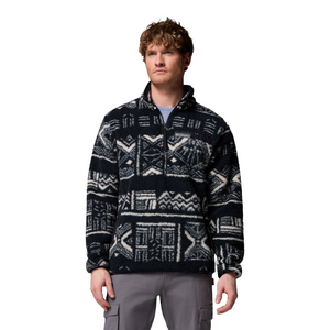 Columbia Men's Rugged Ridge High Pile Half Zip Fleece Top (Black Deschutes Days)