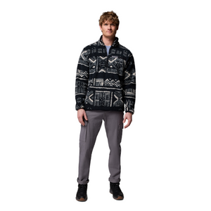 Columbia Men's Rugged Ridge High Pile Half Zip Fleece Top (Black Deschutes Days)