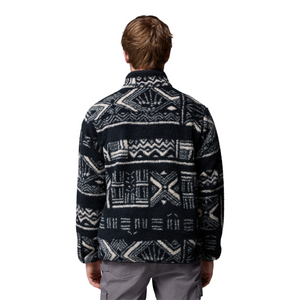 Columbia Men's Rugged Ridge High Pile Half Zip Fleece Top (Black Deschutes Days)