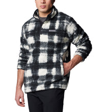 Load image into Gallery viewer, Columbia Men&#39;s Rugged Ridge III Printed Sherpa Half Snap Fleece (Chalk Omblur)
