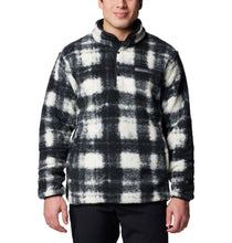 Load image into Gallery viewer, Columbia Men&#39;s Rugged Ridge III Printed Sherpa Half Snap Fleece (Chalk Omblur)
