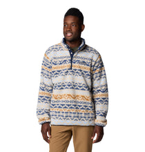 Load image into Gallery viewer, Columbia Men&#39;s Rugged Ridge III Printed Sherpa Half Snap Fleece (Dark Stone/Dark Mtn Madras Multi)
