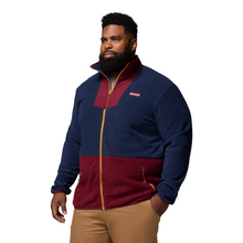 Load image into Gallery viewer, Columbia Men&#39;s Sequoia Grove Full Zip Fleece (Rich Wine/Collegiate Navy)
