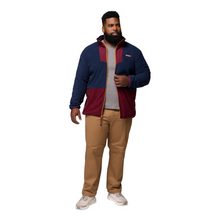 Load image into Gallery viewer, Columbia Men&#39;s Sequoia Grove Full Zip Fleece (Rich Wine/Collegiate Navy)
