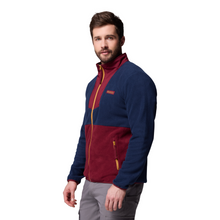 Load image into Gallery viewer, Columbia Men&#39;s Sequoia Grove Full Zip Fleece (Rich Wine/Collegiate Navy)
