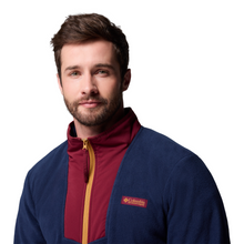 Load image into Gallery viewer, Columbia Men&#39;s Sequoia Grove Full Zip Fleece (Rich Wine/Collegiate Navy)

