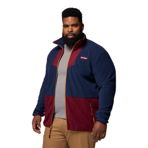 Columbia Men's Sequoia Grove Full Zip Fleece (Rich Wine/Collegiate Navy)