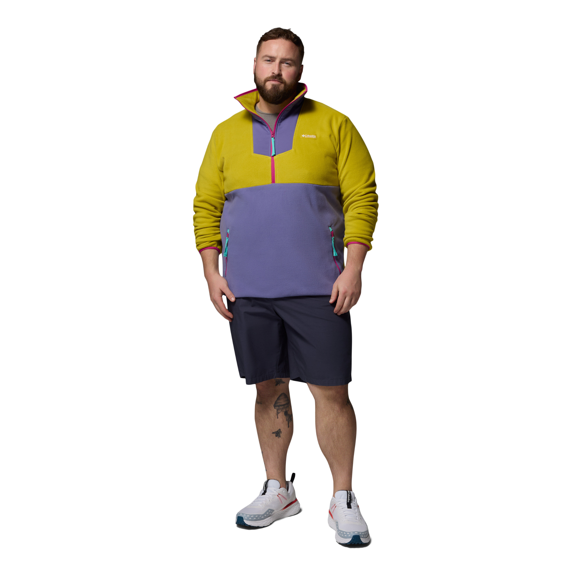 Columbia Men's Sequoia Grove Half Zip Fleece (Antique Moss/Stormwatch)