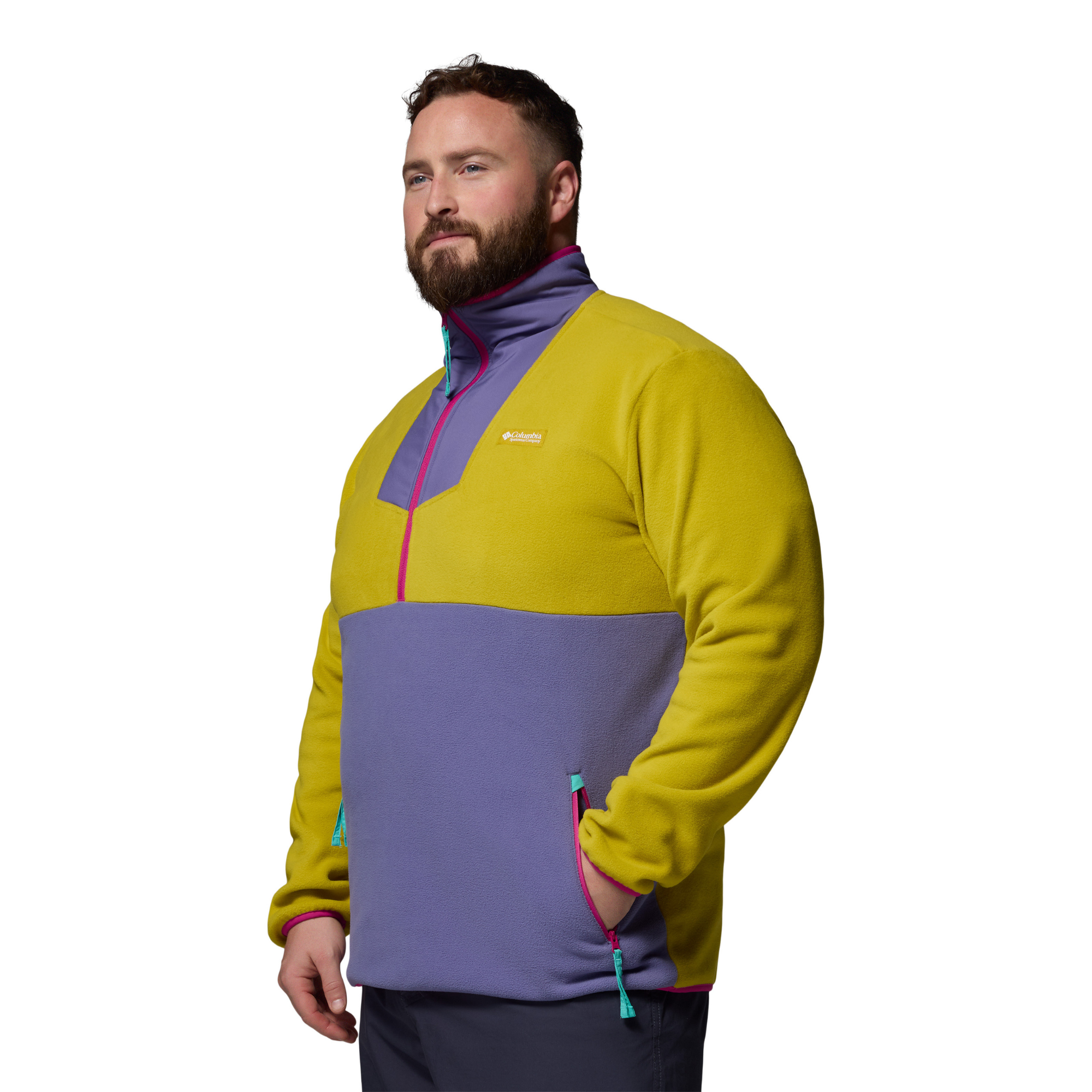 Columbia Men's Sequoia Grove Half Zip Fleece (Antique Moss/Stormwatch)