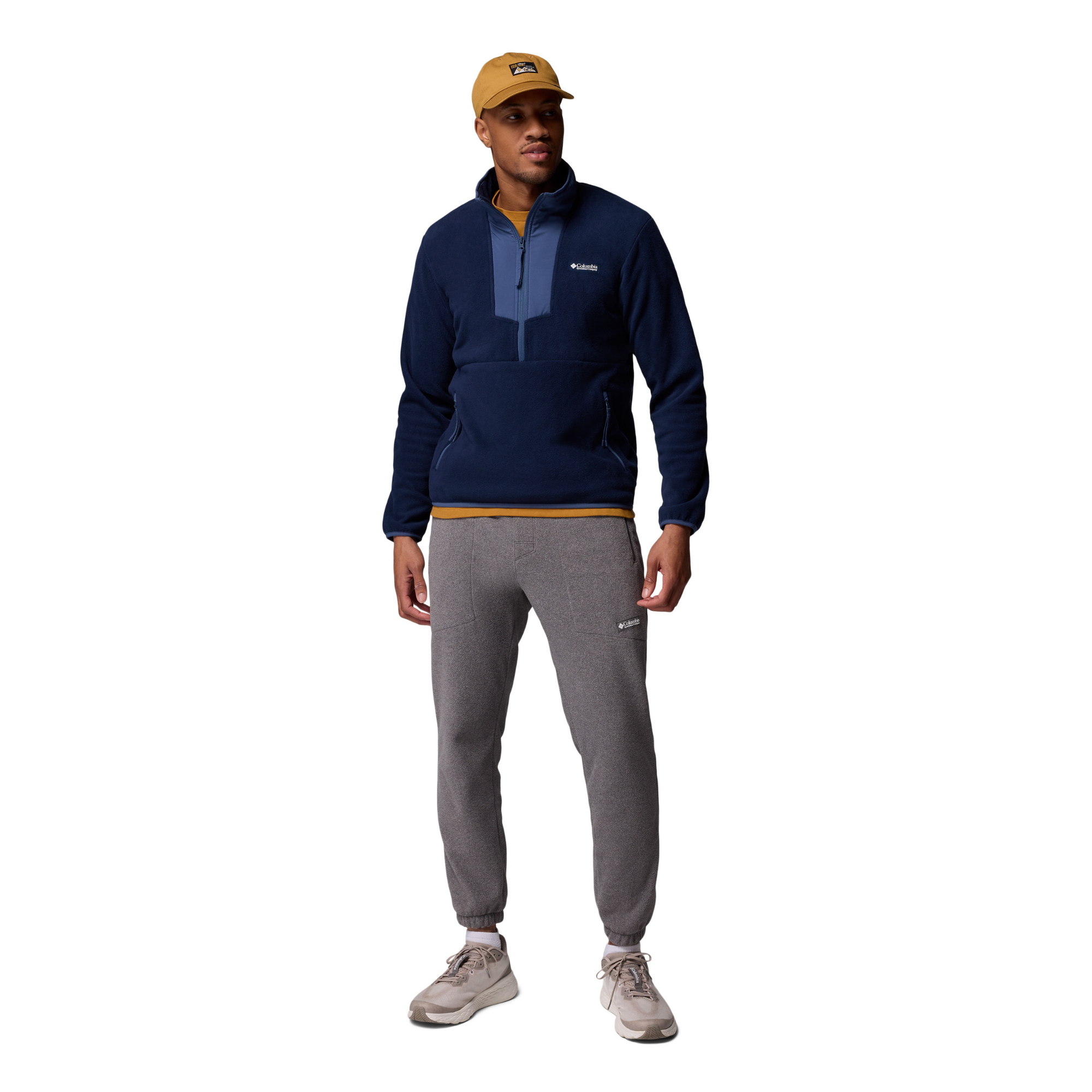 Columbia Men's Sequoia Grove Half Zip Fleece (Collegiate Navy/Dark Mountain)
