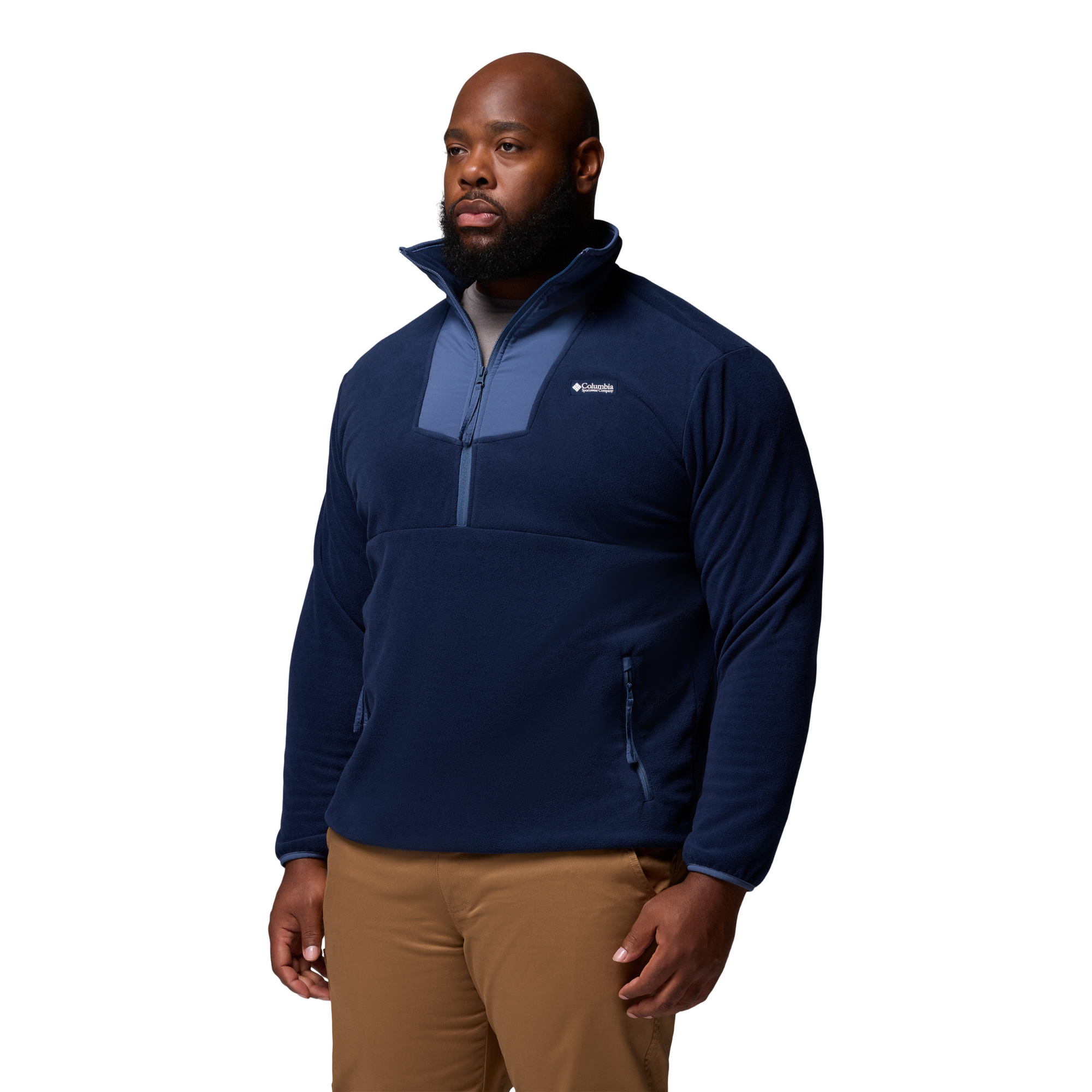 Columbia Men's Sequoia Grove Half Zip Fleece (Collegiate Navy/Dark Mountain)