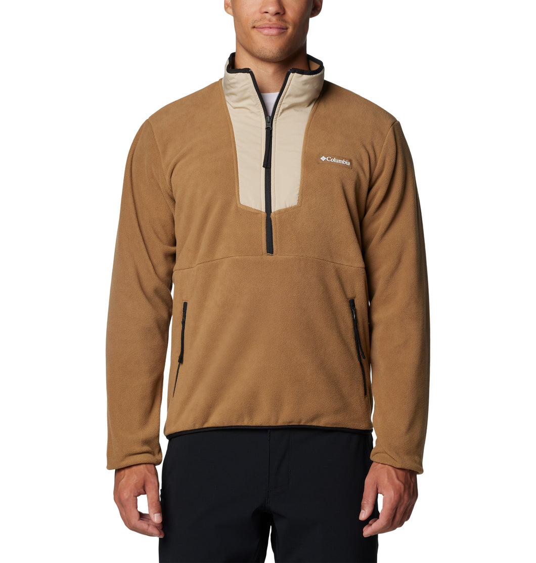 Columbia Men's Sequoia Grove Half Zip Fleece Top (Delta/Ancient Fossil/Black)