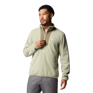 Columbia Men's Sequoia Grove Half Zip Fleece Top (Safari/Stone Green)