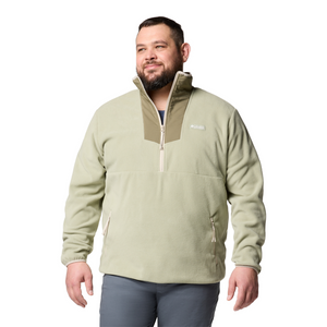 Columbia Men's Sequoia Grove Half Zip Fleece Top (Safari/Stone Green)