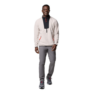 Columbia Men's Sequoia Grove Half Zip Fleece Top (Dark Stone/Black)