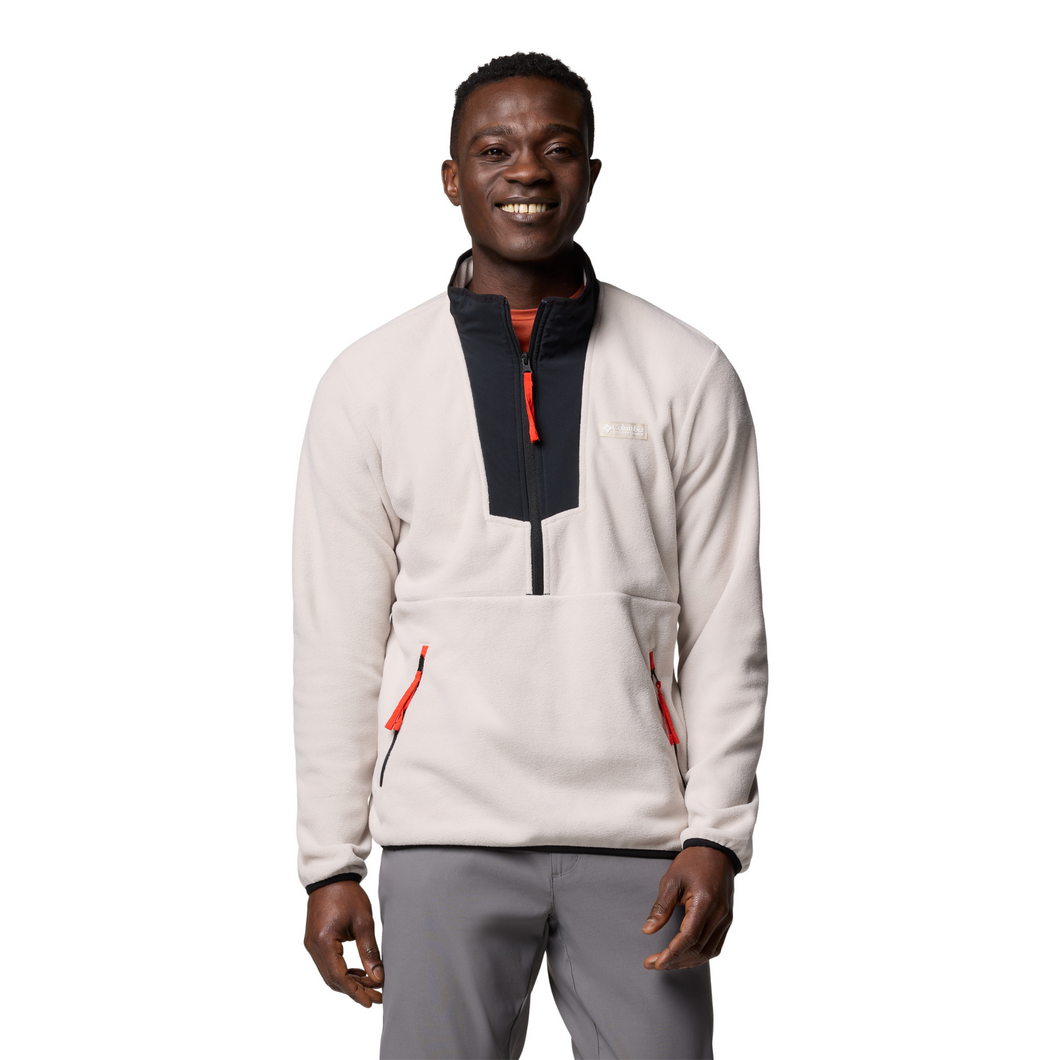 Columbia Men's Sequoia Grove Half Zip Fleece Top (Dark Stone/Black)