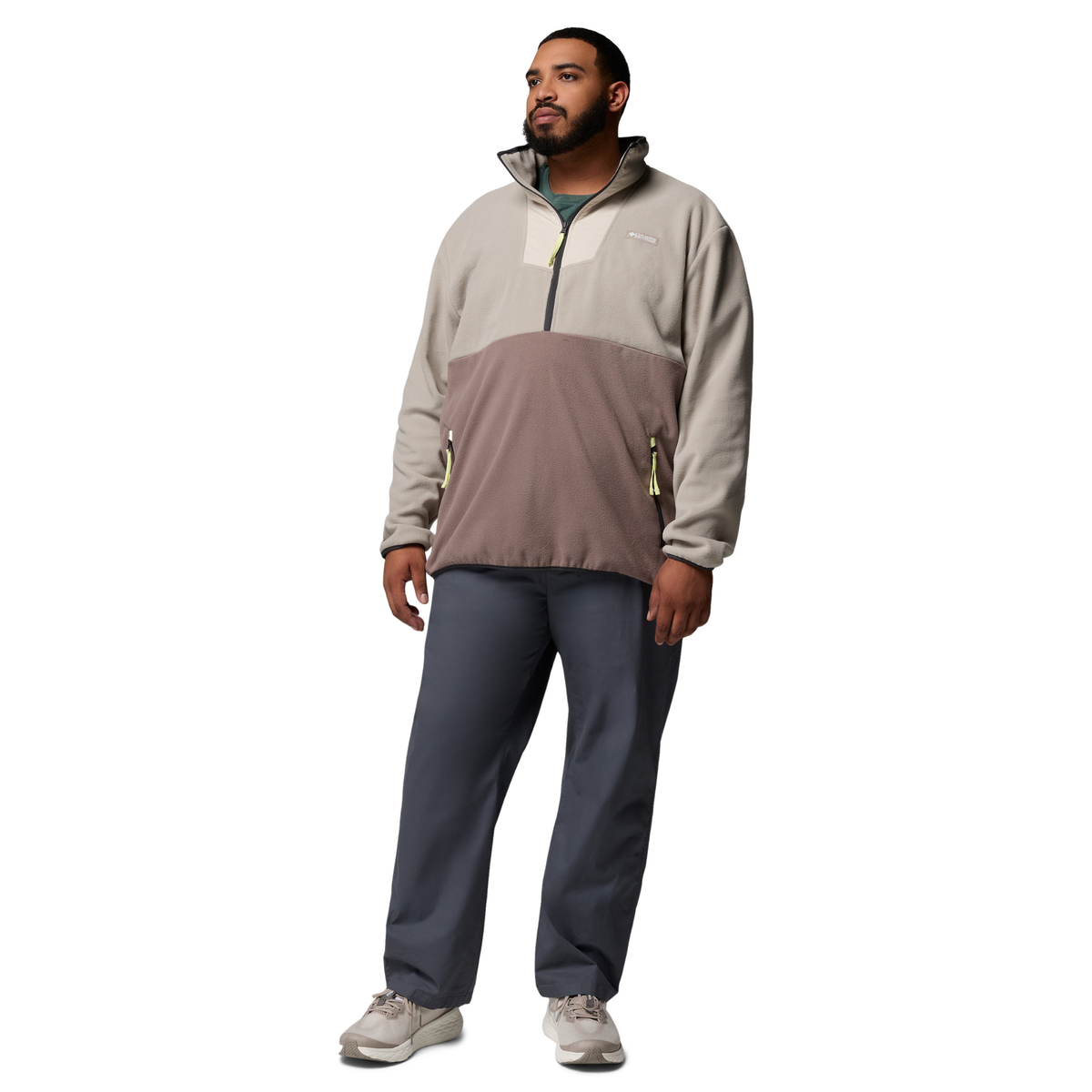 Columbia Men's Sequoia Grove Half Zip Fleece Top (Flint Grey/Iron/Dark Stone)