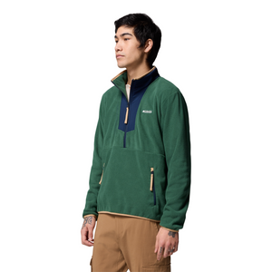 Columbia Men's Sequoia Grove Half Zip Fleece Top (Rain Forest/Coll Navy)