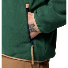 Load image into Gallery viewer, Columbia Men&#39;s Sequoia Grove Half Zip Fleece Top (Rain Forest/Coll Navy)
