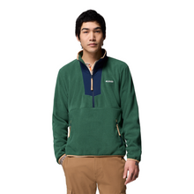 Load image into Gallery viewer, Columbia Men&#39;s Sequoia Grove Half Zip Fleece Top (Rain Forest/Coll Navy)
