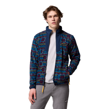 Load image into Gallery viewer, Columbia Men&#39;s Sequoia Grove Printed Full Zip Fleece (Collegiate Navy Horizons)
