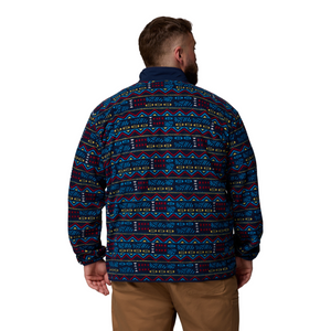 Columbia Men's Sequoia Grove Printed Full Zip Fleece (Collegiate Navy Horizons)