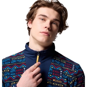 Columbia Men's Sequoia Grove Printed Full Zip Fleece (Collegiate Navy Horizons)