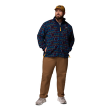 Load image into Gallery viewer, Columbia Men&#39;s Sequoia Grove Printed Full Zip Fleece (Collegiate Navy Horizons)
