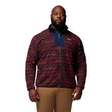 Load image into Gallery viewer, Columbia Men&#39;s Sequoia Grove Printed Full Zip Fleece (Rich Wine Horizons)
